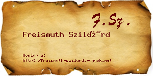 Freismuth Szilárd névjegykártya