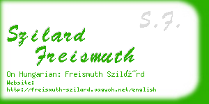 szilard freismuth business card